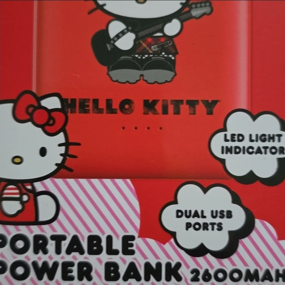 Hello Kitty Red Power Bank with Dual USB NIB